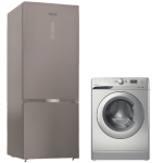 PACK WHIRLPOOL Réfrigérateur Combiné 490L WBMF703563XNA+Machine à laver 6KG WMTA6101SNA