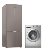 PACK WHIRLPOOL Réfrigérateur Combiné 490L WBMF703563XNA+Machine à laver 6KG WMTA6101SNA